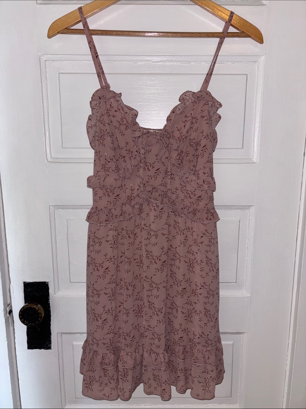 THIRTY THIRTY LA FLORAL RUFFLE MINI DRESS